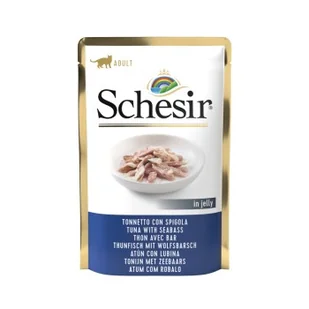 Schesir Kurczak z okoniem morskim 20 x 85 g. Tuńczyk z moronem - Mokra karma dla kotów - miniaturka - grafika 1