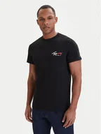 Koszulki męskie - Tommy Jeans T-Shirt DM0DM22538 Czarny Slim Fit - miniaturka - grafika 1