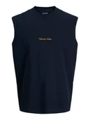 Koszulki męskie - Jack & Jones Tank top Norrebro Emb 12292009 Granatowy Regular Fit - miniaturka - grafika 1