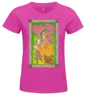 Koszulki i topy damskie - bawełniany podział t-shirt damski, Różowy, XL - miniaturka - grafika 1