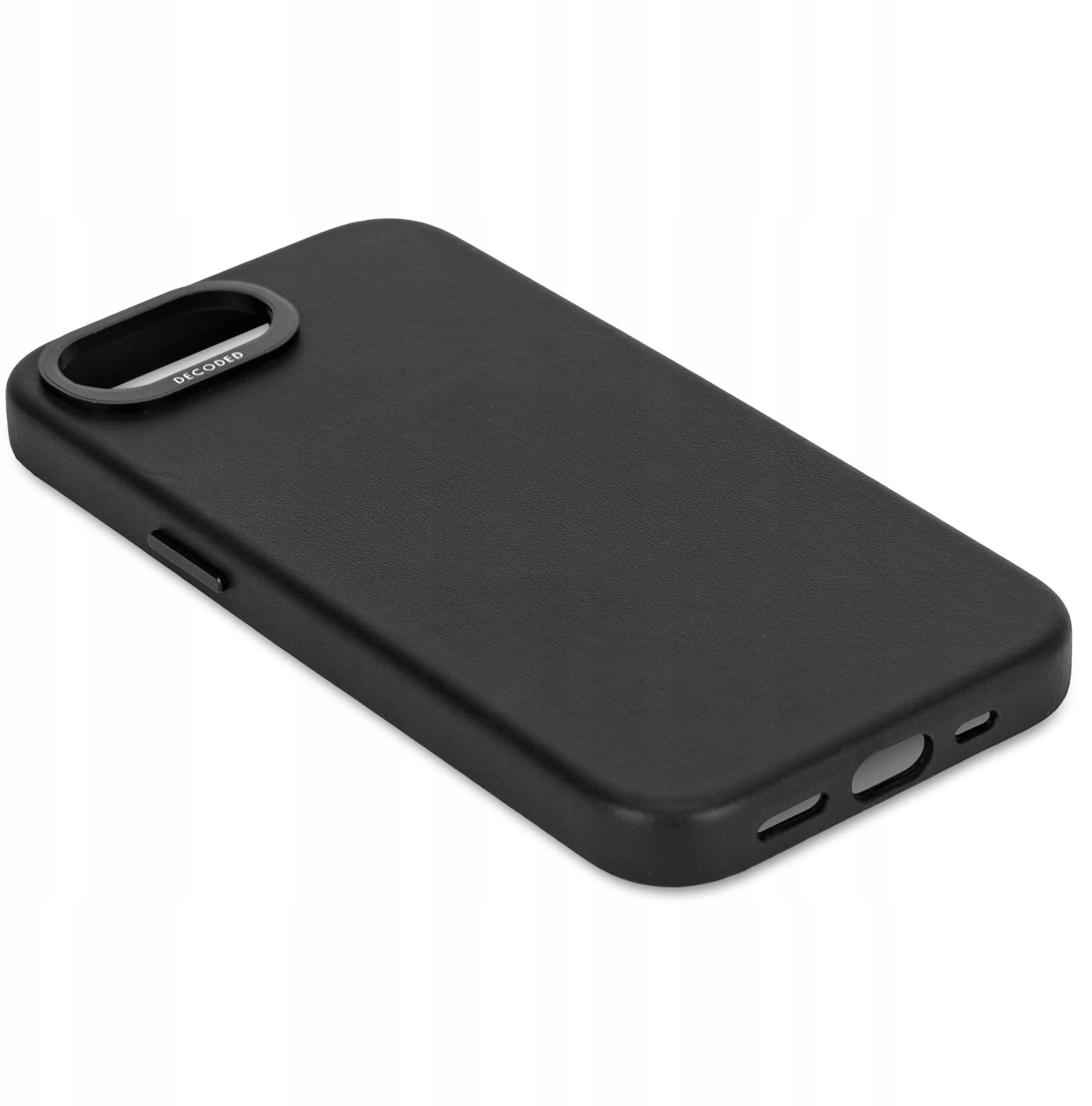 Decoded Leather Backcover iPhone 16e Black