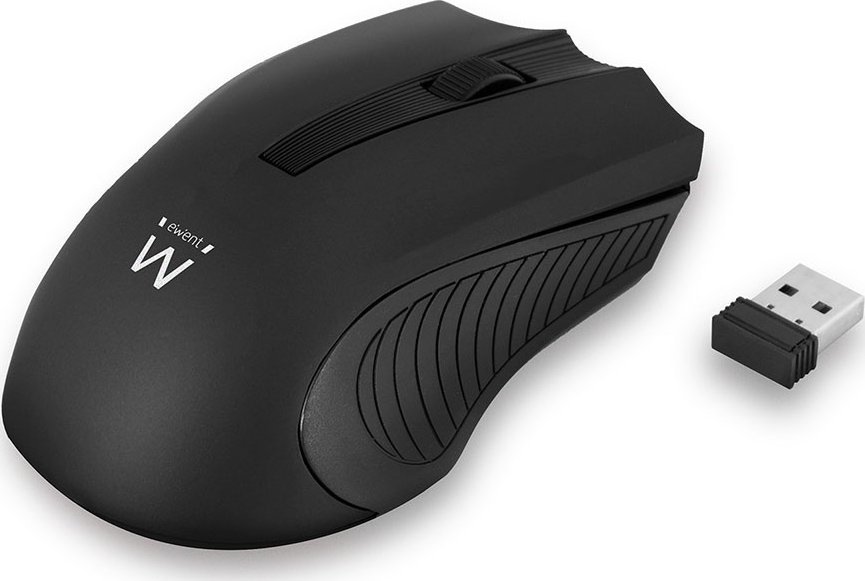 Ewent Ewent EW3221, Ambidextrous, Optical, RF Wireless, 1200 DPI, Black