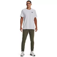 Spodnie sportowe męskie - Męskie spodnie treningowe UNDER ARMOUR  UNSTOPPABLE TAPERED PANTS - oliwkowe/khaki - miniaturka - grafika 1