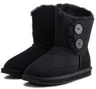 Śniegowce damskie - Buty damskie EMU AUSTRALIA czarne śniegowce ocieplane skórzane r. 38 24 cm - miniaturka - grafika 1