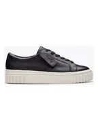 Trampki damskie - Clarks Skórzane sneakersy "Mayhill Walk" w kolorze czarnym - miniaturka - grafika 1