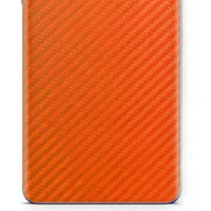 Folie ochronne do telefonów - Folia naklejka skórka strukturalna na TYŁ do Apple iPhone 4 - Carbon Pomarańczowy - apgo SKINS - miniaturka - grafika 1