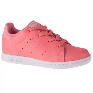 Buty dla dziewczynek - Buty adidas Stan Smith El K EF4928 różowe szare - grafika 1