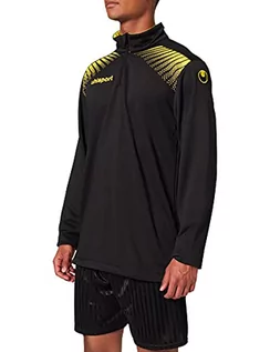 Bluzy męskie - Uhlsport mężczyzn Goal 1/4 Zip Top, czarny 100516408 - grafika 1