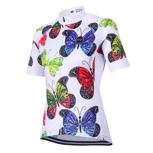 Koszulka rowerowa damska madani Butterflies - Koszulki sportowe damskie - miniaturka - grafika 1