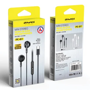 AWEI PC-6T USB-C czarny/black - Słuchawki - miniaturka - grafika 14
