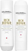 Zestawy kosmetyków damskich - Goldwell Dualsenses Rich Repair Zestaw odbudowujący 200 ml + 250 ml - miniaturka - grafika 1