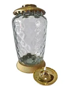 Lampiony i znicze - Znicz szklany duży OSAKA Złoty - miniaturka - grafika 1