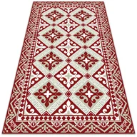 Dywany zewnętrzne - Dywan na taras do ogrodu na balkon Kwiecisty wzór 140x210 cm - miniaturka - grafika 1