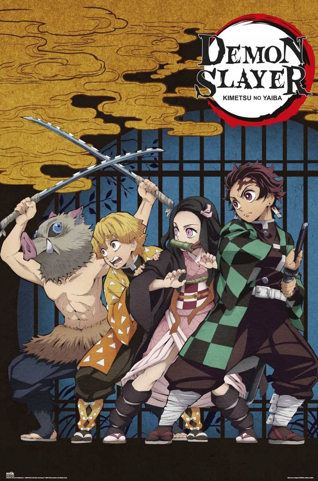 Demon Slayer plakat anime manga plakaty na ścianę duży 61x91,5 cm