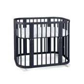 Łóżeczka i kojce - Waldin łóżeczko 5w1 z materacem Grafit - miniaturka - grafika 1