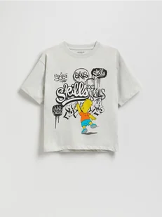 Reserved - T-shirt The Simpsons - jasnoszary - Koszulki dla chłopców - miniaturka - grafika 1
