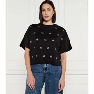Koszulki i topy damskie - Karl Lagerfeld T-shirt ikonik 2.0 Loose fit - miniaturka - grafika 1