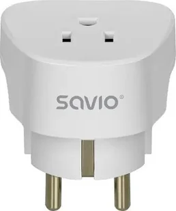 Savio Adapter podróżny AP-01, gniazdo US – wtyk EU - Akcesoria podróżnicze - miniaturka - grafika 1