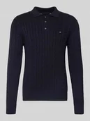 Swetry męskie - Sweter z dzianiny o kroju regular fit z czystej bawełny - miniaturka - grafika 1