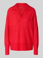 Swetry damskie - Sweter z dzianiny o kroju regular fit z dodatkiem wełny model ‘MALOU’ - miniaturka - grafika 1