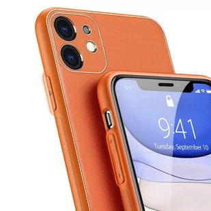 Dux Ducis Yolo eleganckie etui pokrowiec ze skóry ekologicznej iPhone 12 mini pomarańczowy - Etui i futerały do telefonów - miniaturka - grafika 4