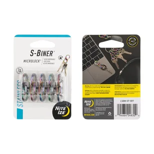 Nite Ize - Karabińczyk S-Biner MicroLock - 5 szt. - Stalowy - Czarny - LSBM-01-5R7 - Sprzęt wspinaczkowy - miniaturka - grafika 2
