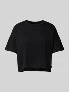 T-shirt krótki z detalem z logo model ‘ALENA’ - Koszulki i topy damskie - miniaturka - grafika 1