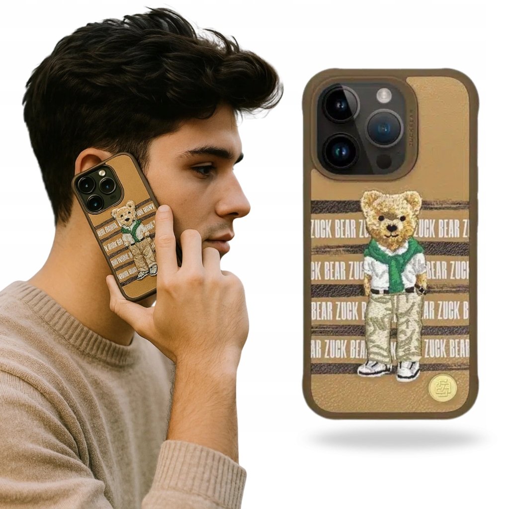 Etui Na Telefon Zuck Bear Do Iphone 15 Pro Plecki Nakładka Eko Skóra