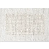 Dywany - Biały, zmywalny dywan bawełniany, prostokątny, 50x80 cm - miniaturka - grafika 1