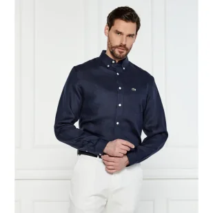 Lacoste Lniana koszula Regular Fit - Koszule męskie - miniaturka - grafika 1