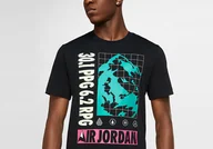 Koszulki męskie - Nike Air Jordan Winter Utility Mountainside Tee Black - miniaturka - grafika 1
