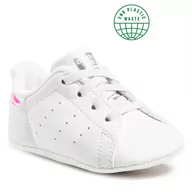 Buty dla dziewczynek - Adidas Buty Stan Smith Crib FY7892 Ftwwht/Ftwwht/Silvmt - miniaturka - grafika 1