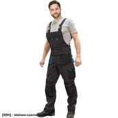 Odzież robocza - Leber & Hollman INNY Spodnie ochronne ogrodniczki 54 stalowo-czarno-niebieski 114L124 - miniaturka - grafika 1