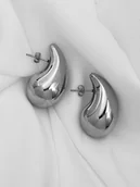 Kolczyki - Srebrne kolczyki łezki ze stali chirurgicznej Mola - miniaturka - grafika 1