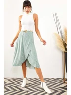 Spódnice - Olalook Spódnica w kolorze miętowym - miniaturka - grafika 1