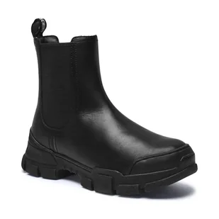 Love Moschino Skórzane sztyblety - Botki damskie - miniaturka - grafika 1