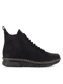 Botki damskie - Rieker Botki 73333-00 Czarny - miniaturka - grafika 1