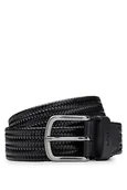 Paski - BOSS Męski pasek Sash-EL-Wn_Sz35 Belt, Black1, 85 - miniaturka - grafika 1