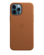 Etui i futerały do telefonów - Etui do iPhone 12 Pro Max Apple Leather Case z MagSafe - naturalny brąz - miniaturka - grafika 1