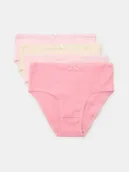 Majtki dla dzieci - Sinsay - Bawełniane majtki figi 4 pack - różowy - miniaturka - grafika 1