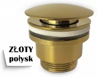 Baterie wannowe i prysznicowe - KOREK uniwersalny do umywalek klik ZŁOTY - miniaturka - grafika 1