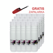Lampiony i znicze - Zestaw 20 wkładów parafinowych - 6 dni biały + zapalarka GRATIS - miniaturka - grafika 1
