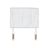 Ruszty - Ruszt grillowy 54 cm x 38 cm ze stali chromowanej z drewnianą rączką Floraland - miniaturka - grafika 1