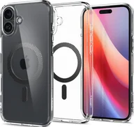 Etui i futerały do telefonów - Spigen Ultra Hybrid Mag do iPhone 16 przezroczysty szary - miniaturka - grafika 1