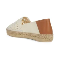 Espadryle damskie - Geox Damskie sandały D Lampedusa D Espadryle Wedge, Lt Taupe, 40 EU - miniaturka - grafika 1