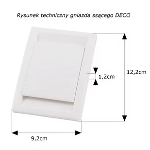 Gniazdo ssące Deco kremowe - Odkurzacze centralne - miniaturka - grafika 1