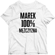 Gadżety dla niej i dla niego - Koszulka 100% mężczyzna z imieniem - miniaturka - grafika 1