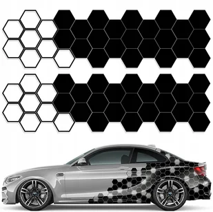 Naklejki na Auto Motyw Hexagon 60 sztuk 15cm - Akcesoria tuningowe - miniaturka - grafika 1