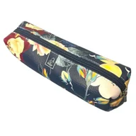 Piórniki - Piórnik szkolny młodzieżowy prostokąt kostka Żółte Kwiatki - miniaturka - grafika 1