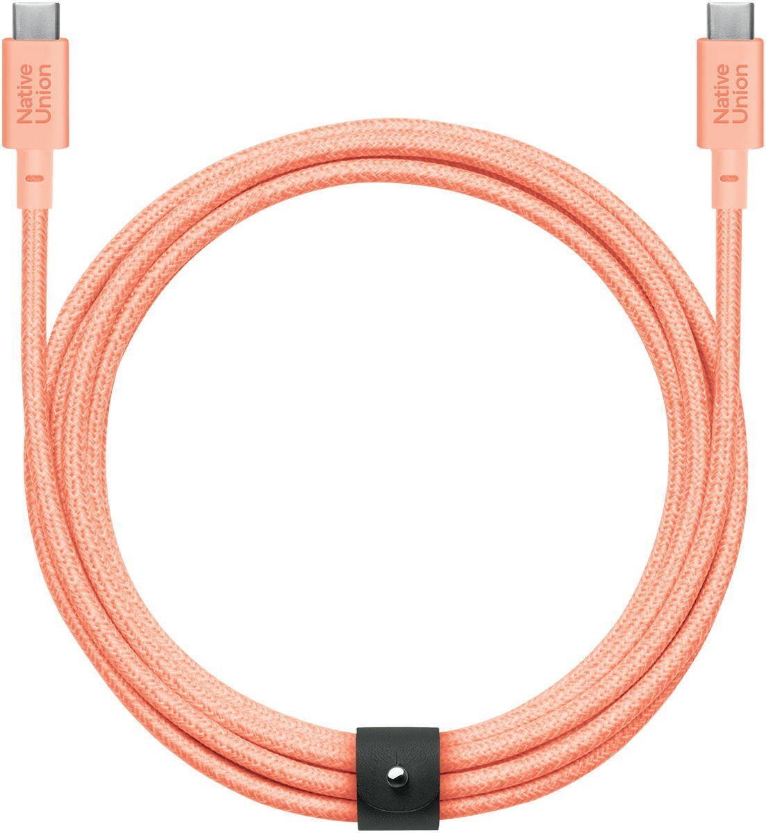 Native Union Belt Cable XL 100W - kabel USB-C - USB-C, 3 m apricot